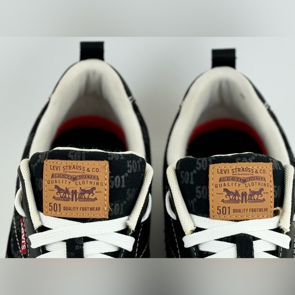 Levi's 501Canvas Sneakers, Black Casual Low, Men's Size US 8.5 - Picture 5 of 13